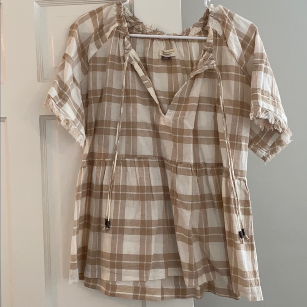 Pilcro by Anthropologie Check Blouse